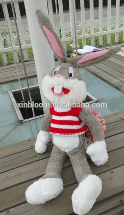 kids birthday festival present lovely cartoon animal style bugs bunny plush toy doll with clothes