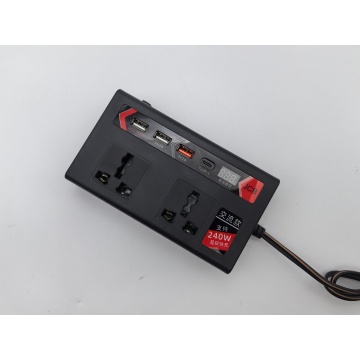 Bulk Car Power Inverter 12V/24V to 220V AC 240W with Multi-Ports & Smart Display