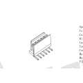 2,54 mm Pitch 90 ° Wafer de linha única Conector AW2547R-NP-X