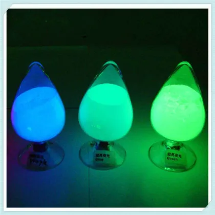 Glowing paint powder free samples