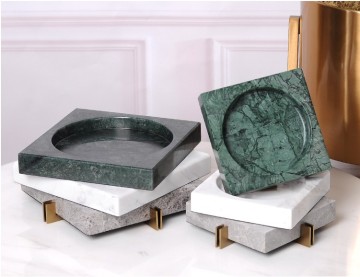 Customizable Multi-Purpose Marble Coasters, Ashtrays, and Decorative Platters for Home, Hotel, and Restaurant Use