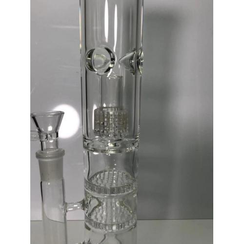 Double Matrix Double Honeycomb Percolator Glass Bongs