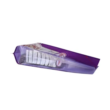Green PE recyclable bag for cereal with side gusset