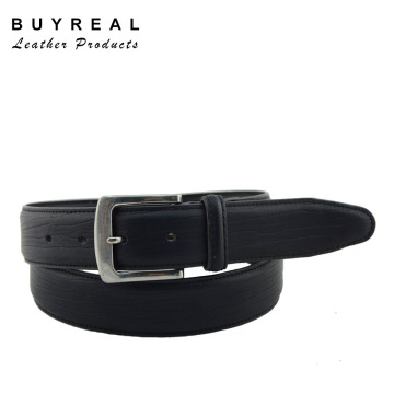 Black Men's Belts Aloy Buckle Belts Fashion PU Leather Belts 110cm