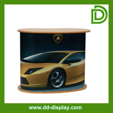 pole curved or straight shape pop up promotion counter
