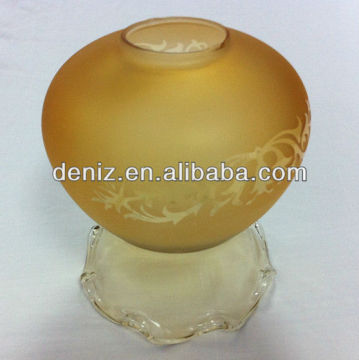 pomegranate flower applique Glass Shade