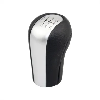 Silver Leather Gear Shift Knob for Toyota AYGO/Verso/Corolla