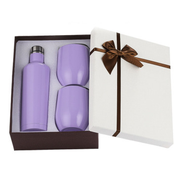 Custom Double Wall Stainless Steel Travel Tumbler with Wine Gift Box