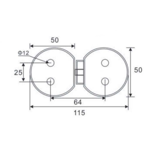 Shower Screen Door Glass Hinge Zinc Double Ball Hinge Factory