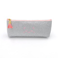 Embroidery cat style cute shiny PU pencil case