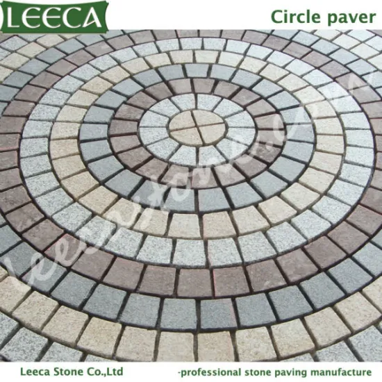 Granite stone paver circle customized patio stone pavers