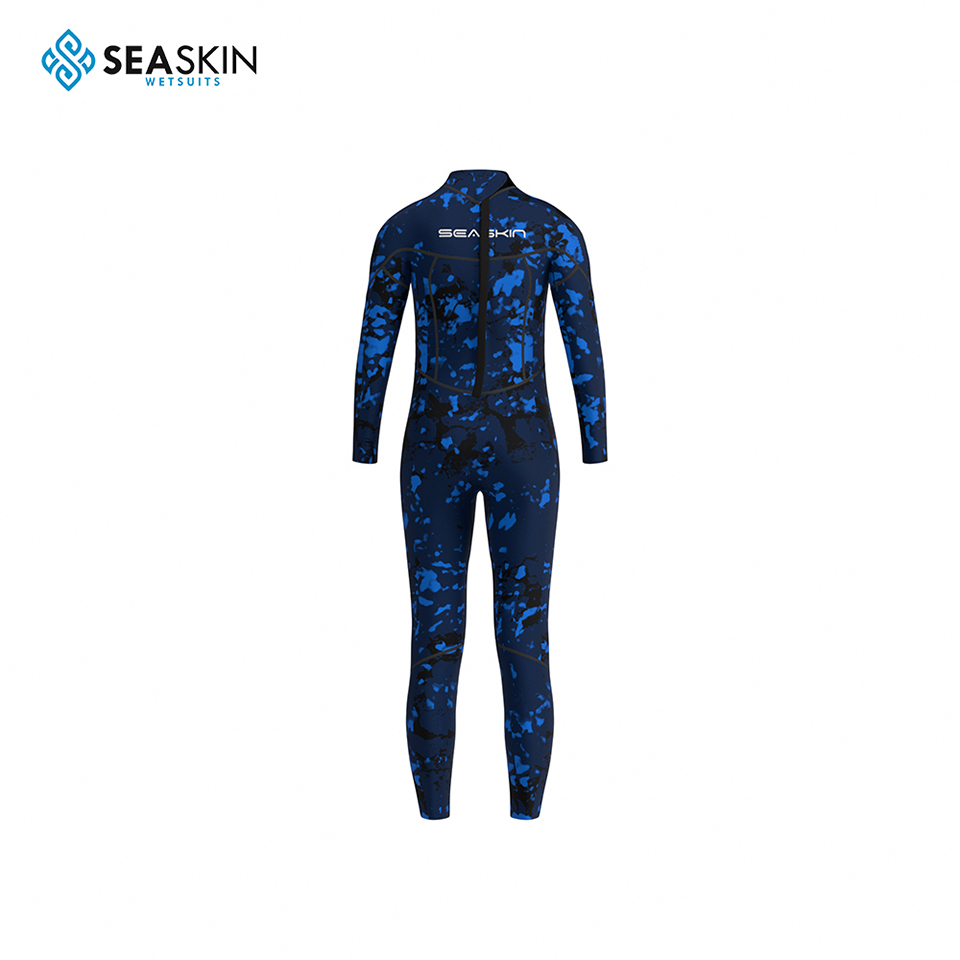 Seaskin Child Camo Full Suit Suit Spearfishing Lặn Wetsuit