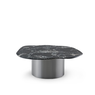 Marble stainless steel end table