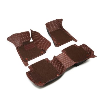 Luxury High-Quality PVC Leather Car Mat Double Design for Coil Fortuner