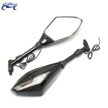 Universal Black LED Motorcycle Rear View Mirror for Naked Bikes