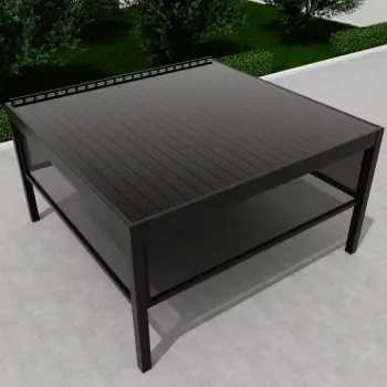 Custom Aluminum Solar Pergola for Garden Shade and Rain Protection