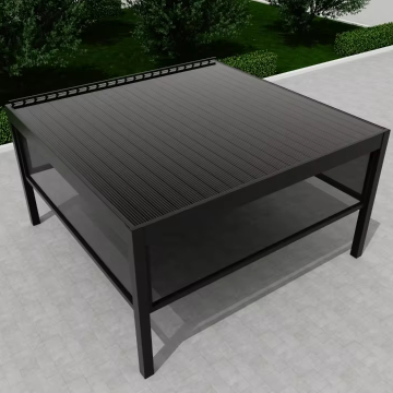 Custom Aluminum Solar Pergola for Garden Shade and Rain Protection