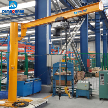 Europe-Style Pillar Column Cantilever Crane with Japan-Style Chain Hoist for Workshop
