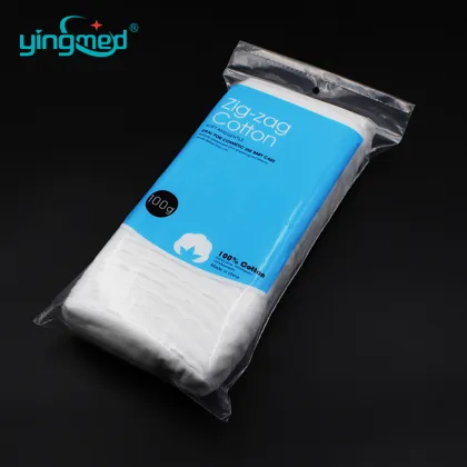 Disposable zig zag cotton wool