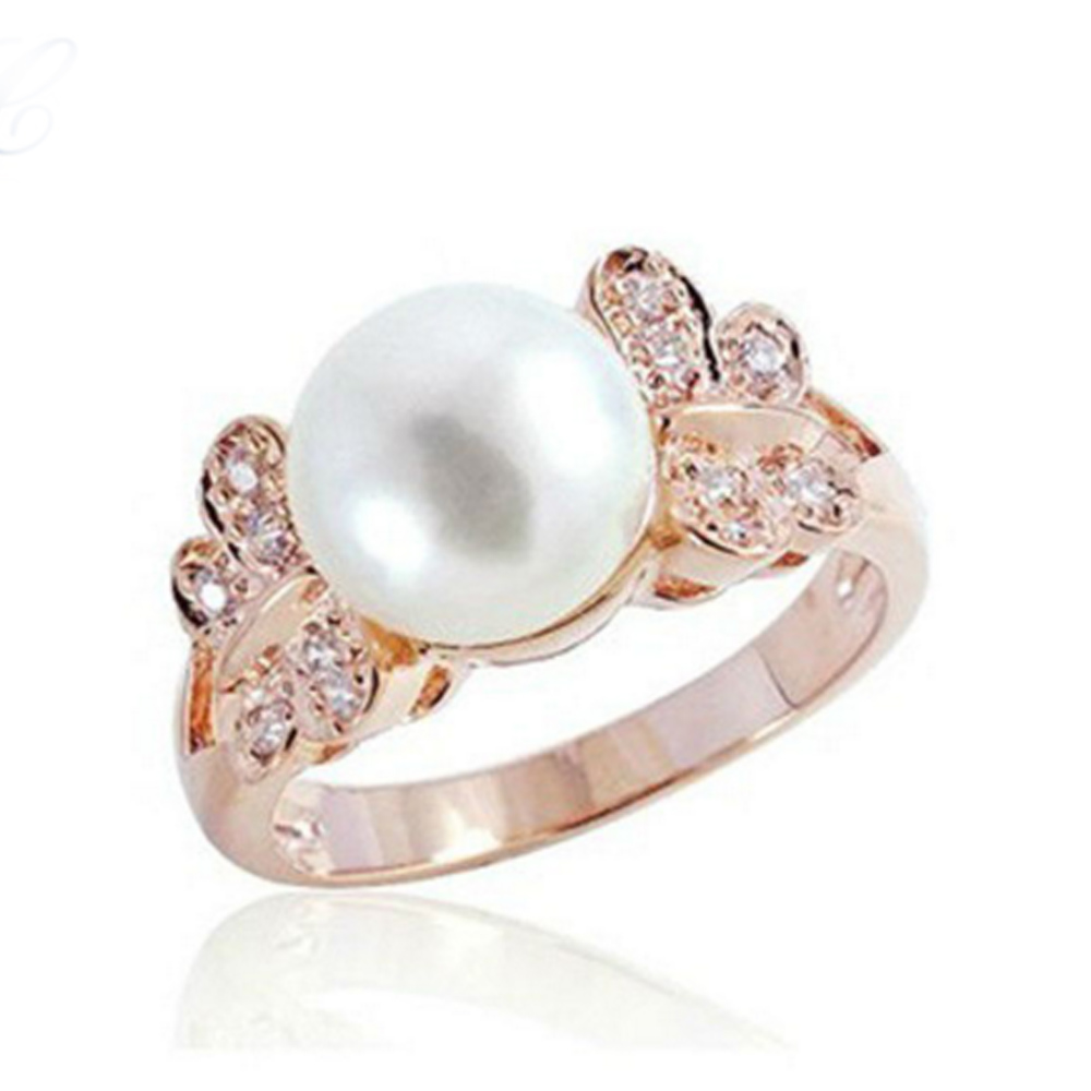 Fashion Pearl Wedding Rings