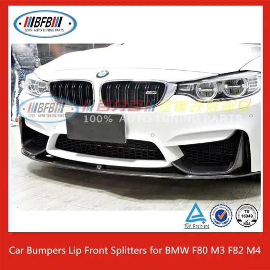 Real Carbon Fiber Car Bumpers Lip Front Splitters for BMW F80 M3 F82 M4 Bumper 2015 3 4 Series