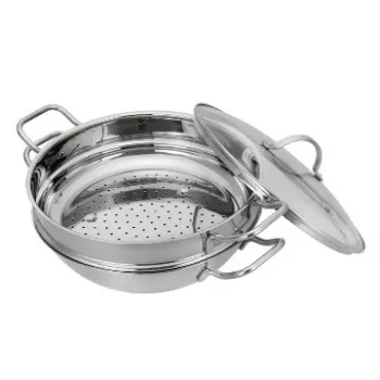 stainless steel gas stove for wok with steamer
