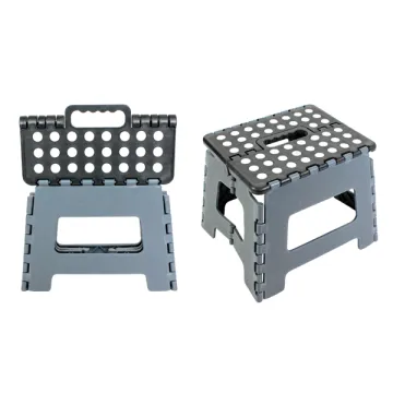 Anti-Slip TPR Strip Foot Plastic Foldable Step Stool
