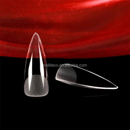 EU Fashion Long Stiletto Gelly Nail Art Tips with Matte Surface - Full Coverage Box Package