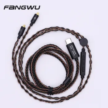 Custom Upgraded DIY Wire Earphones with Braided Cable, Single Crystal Copper Mic Inclusive