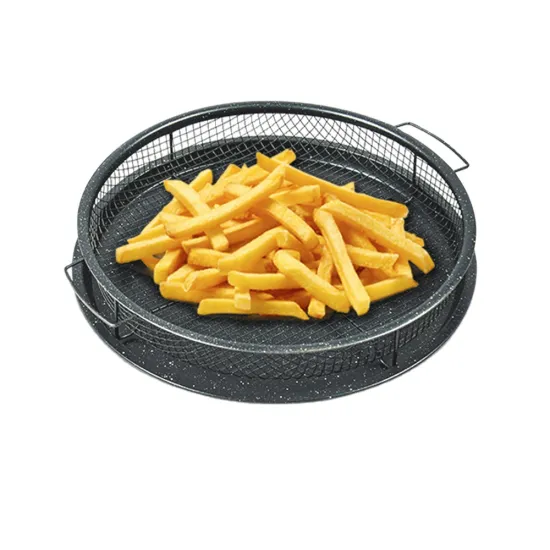 2-Piece Aluminum Sheet Pan Set with Cooling Rack and Air Fry Crisper Basket