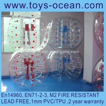 Crazy sport games bubble soccer, bubble football, outdoor knocker ball for sale