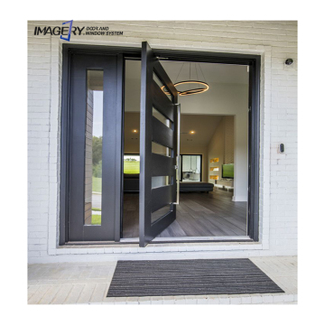 Customizable Security Storefront Aluminum Pivot Door with Tempered Glass