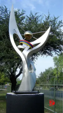 Stainless steel tree sculpture