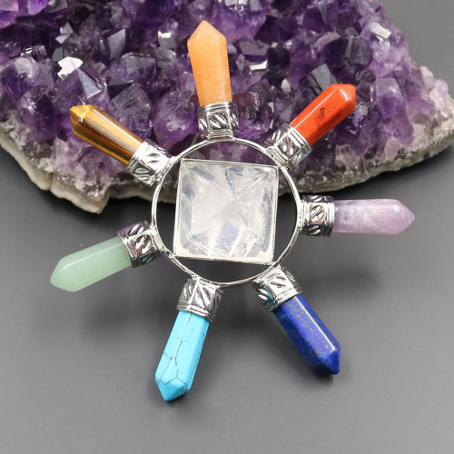 7 color Pyramid Crystal Pendant