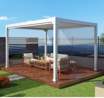 Luxury Modern Aluminium Waterproof Louver Roof Pergola