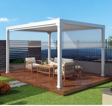 Luxury Modern Aluminium Waterproof Louver Roof Pergola
