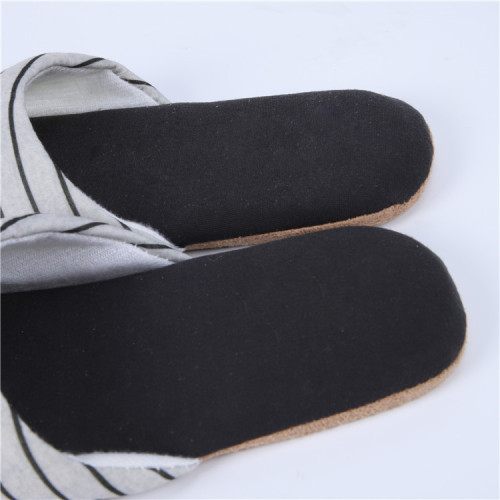 Soft sole cotton fabric textile room indoor slipper