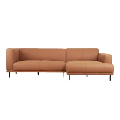 Acapella Leather Chaise Sofa