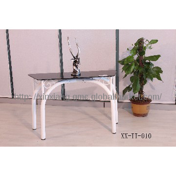 table with metal&tempered glass