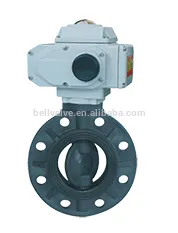 High quality DN200 electric PVC butterfly Valve