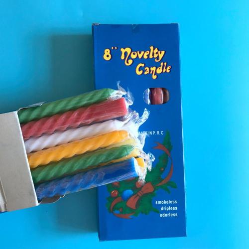 Colored 8" Novelty Spiral Candle for Saudi Arabia