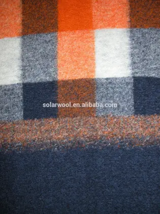 Merino wool plaid flannel fabric