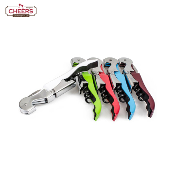 Professional Waiter's Corkscrew with Foil Cutter - Double Hinged Wine Bottle Opener for Bartenders