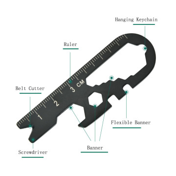 EDC Promotional Gift: Compact Keychain Tool for Camping and Hiking