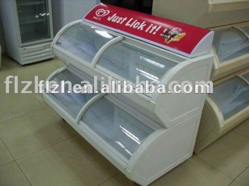 two layers showcase freezer,super market freezer,ice cream freezer,one layer showcase freezer---2012 new style