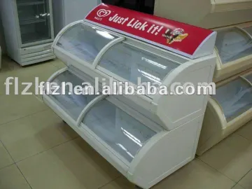 two layers showcase freezer,super market freezer,ice cream freezer,one layer showcase freezer---2012 new style