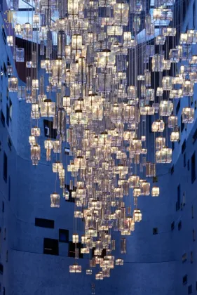 Raindrop staircase chandelier modern style lamps