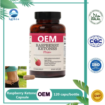 OEM Raspberry Ketones Plus Capsules รองรับเป้าหมายน้ำหนัก
