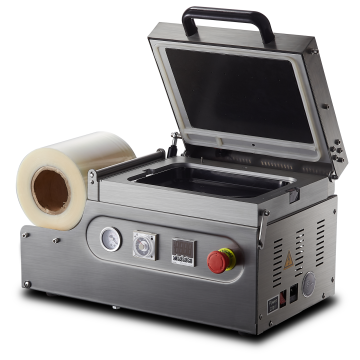 Japanese Food Vacuum Packing Machine for Trays and Paper Board - Skin Packaging Machine for Salmon
