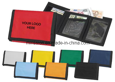 Nylon/ Polyester Velcro Closed Wallet/Purse (MS9022)